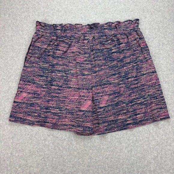 LuLaRoe Shorts Bundle Womens 2XL Pink Blue Black Elastic High Paperbag Waist - Picture 8 of 16